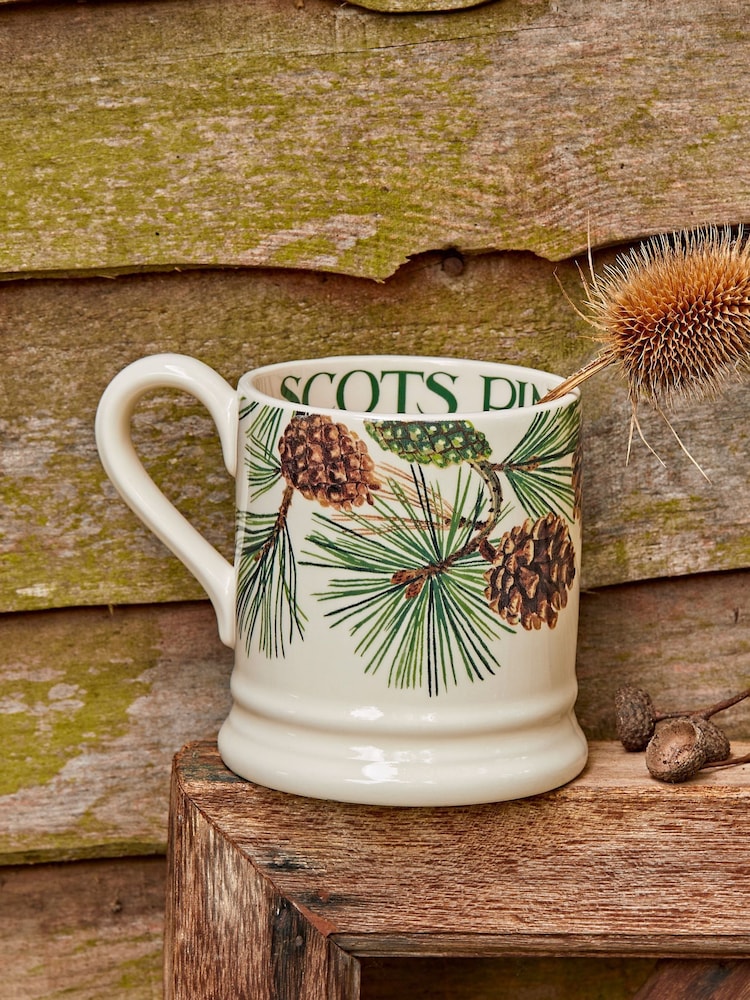 Emma Bridgewater Cream Scots Pine 1/2 Pint Mug - Image 1 of 5