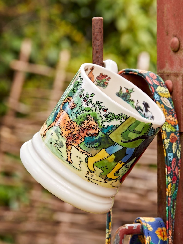 Emma Bridgewater Cream Favourite Dog Walks 1/2 Pint Mug - Image 1 of 5 Emma Bridgewater Cream Favourite Dog Walks 1/2 Pint Mug - Image 1 of 5