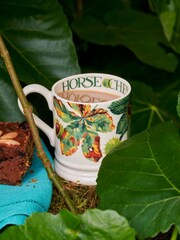 Emma Bridgewater Cream Horse Chestnut & Conker 1/2 Pint Mug - Image 1 of 5