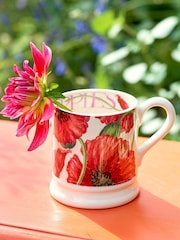 Emma Bridgewater Cream Red Poppy 1/2 Pint Mug - Image 1 of 5