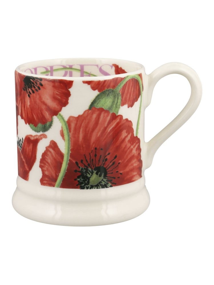 Emma Bridgewater Cream Red Poppy 1/2 Pint Mug - Image 2 of 5 Emma Bridgewater Cream Red Poppy 1/2 Pint Mug - Image 2 of 5