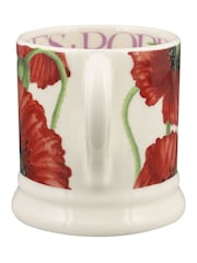 Emma Bridgewater Cream Red Poppy 1/2 Pint Mug - Image 3 of 5
