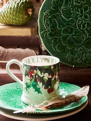 Emma Bridgewater Cream Holly 1/2 Pint Mug - Image 1 of 5
