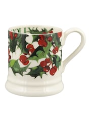 Emma Bridgewater Cream Holly 1/2 Pint Mug - Image 2 of 5