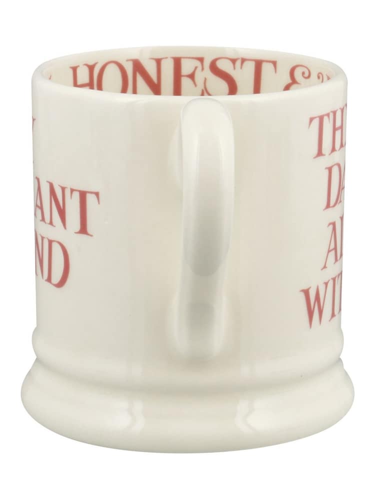 Emma Bridgewater Cream Pink Toast My Brilliant Friend 1/2 Pint Mug - Image 2 of 3 Emma Bridgewater Cream Pink Toast My Brilliant Friend 1/2 Pint Mug - Image 2 of 3