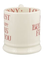 Emma Bridgewater Cream Pink Toast My Brilliant Friend 1/2 Pint Mug - Image 3 of 3