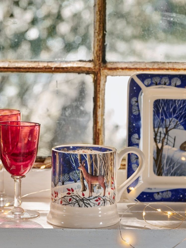 Emma Bridgewater Cream Midnight Deer 1/2 Pint Mug - Image 1 of 4