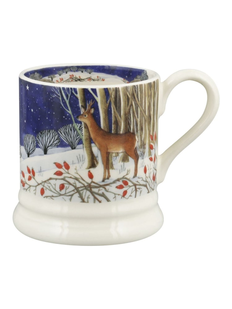 Emma Bridgewater Cream Midnight Deer 1/2 Pint Mug - Image 2 of 4 Emma Bridgewater Cream Midnight Deer 1/2 Pint Mug - Image 2 of 4