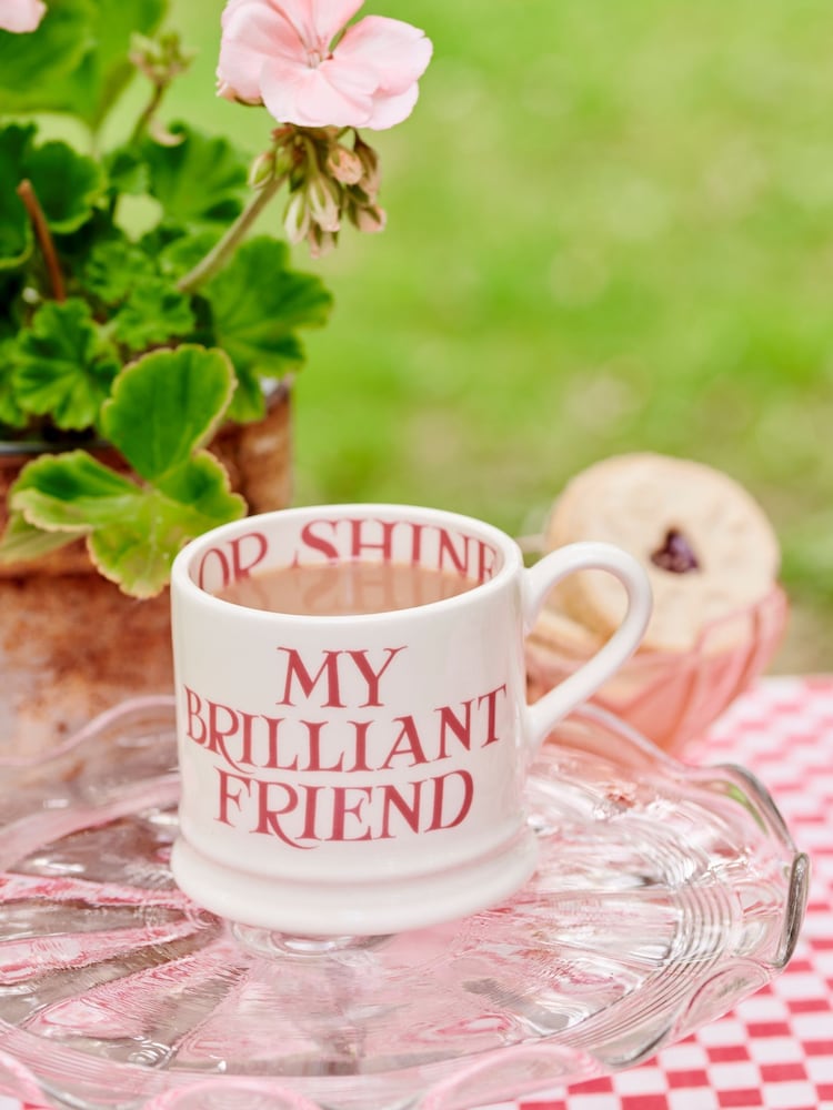 Emma Bridgewater Cream Small Toast My Brilliant Friend Mug - Image 1 of 3