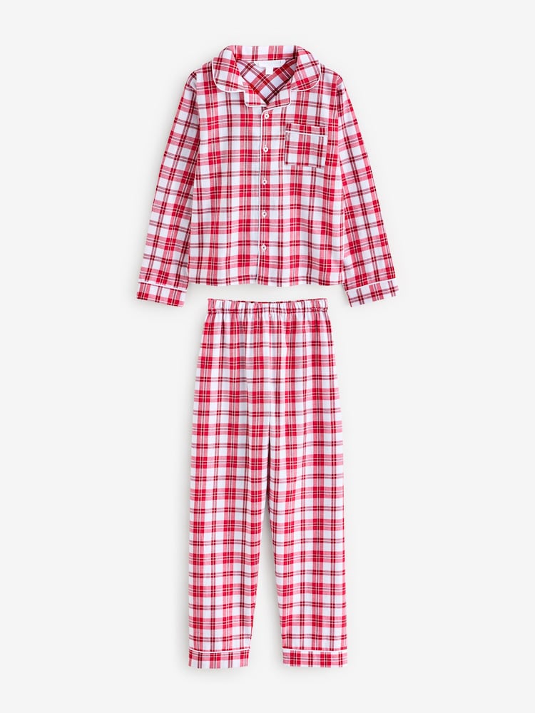Buy The White Company Relaxed Fit Organic Cotton Red Check