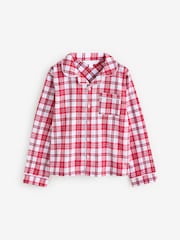 The White Company Relaxed Fit Organic Cotton Red Check Traditional Pyjamas - Image 4 of 5