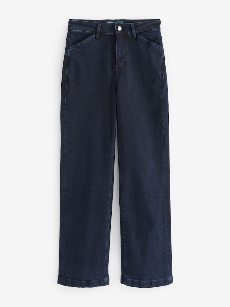 FatFace Elise Dark Blue Wide Leg Jeans - Image 6 of 6