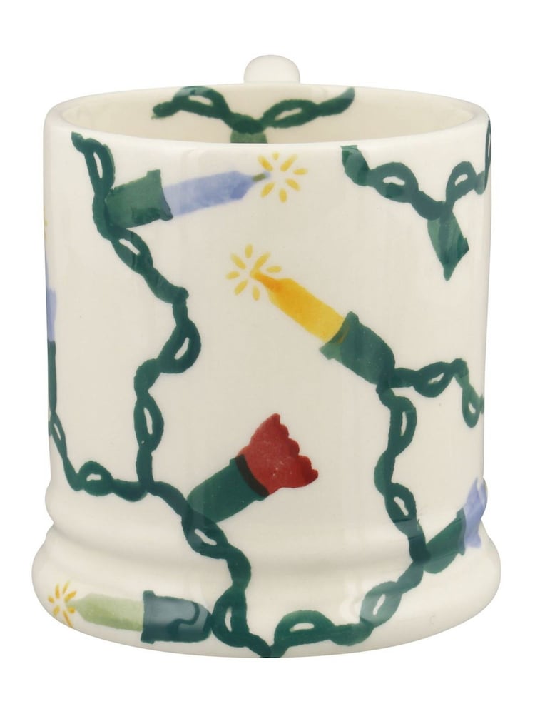 Emma Bridgewater Cream Christmas Fairy Lights 1/2 Pint Mug - Image 5 of 5
