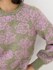 FatFace Helen Green Pattern Floral Jumper - Image 4 of 5