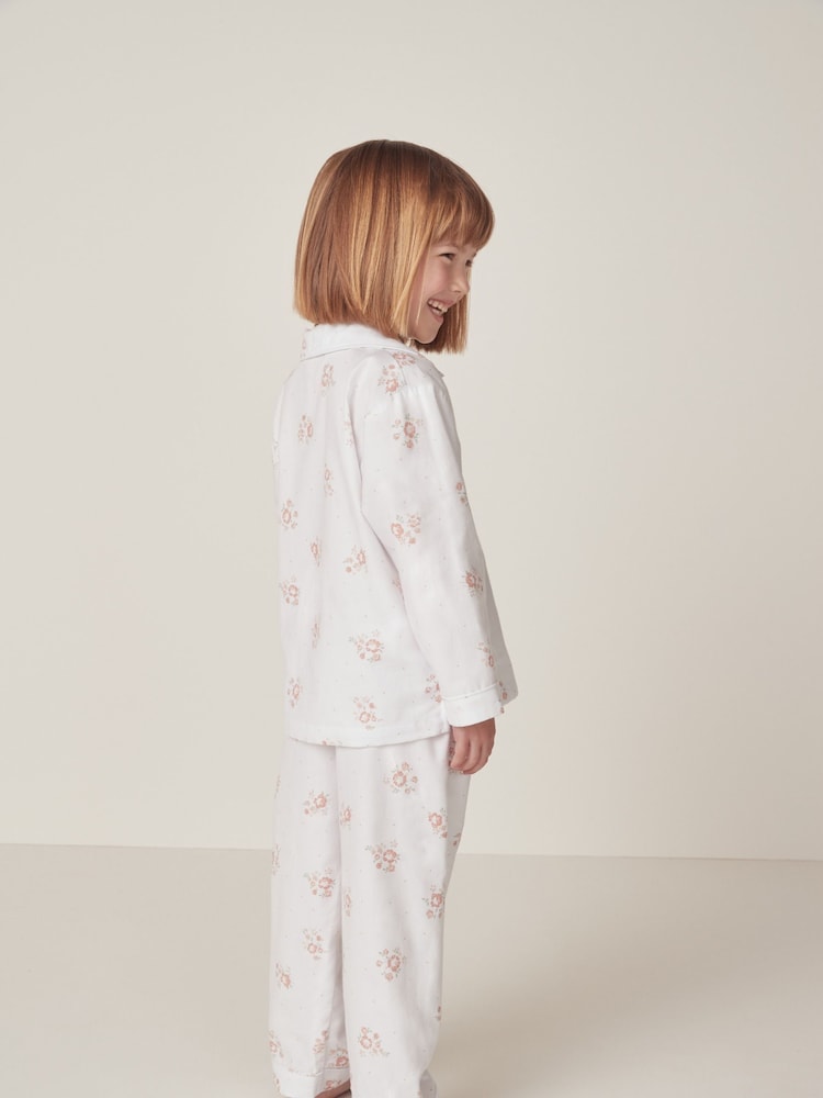 The White Company Relaxed Fit Organic Cotton Vintage Floral Button Through Pyjamas - Image 2 of 6