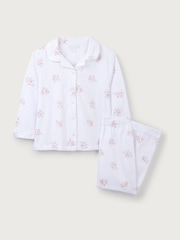 The White Company Relaxed Fit Organic Cotton Vintage Floral Button Through Pyjamas - Image 6 of 6