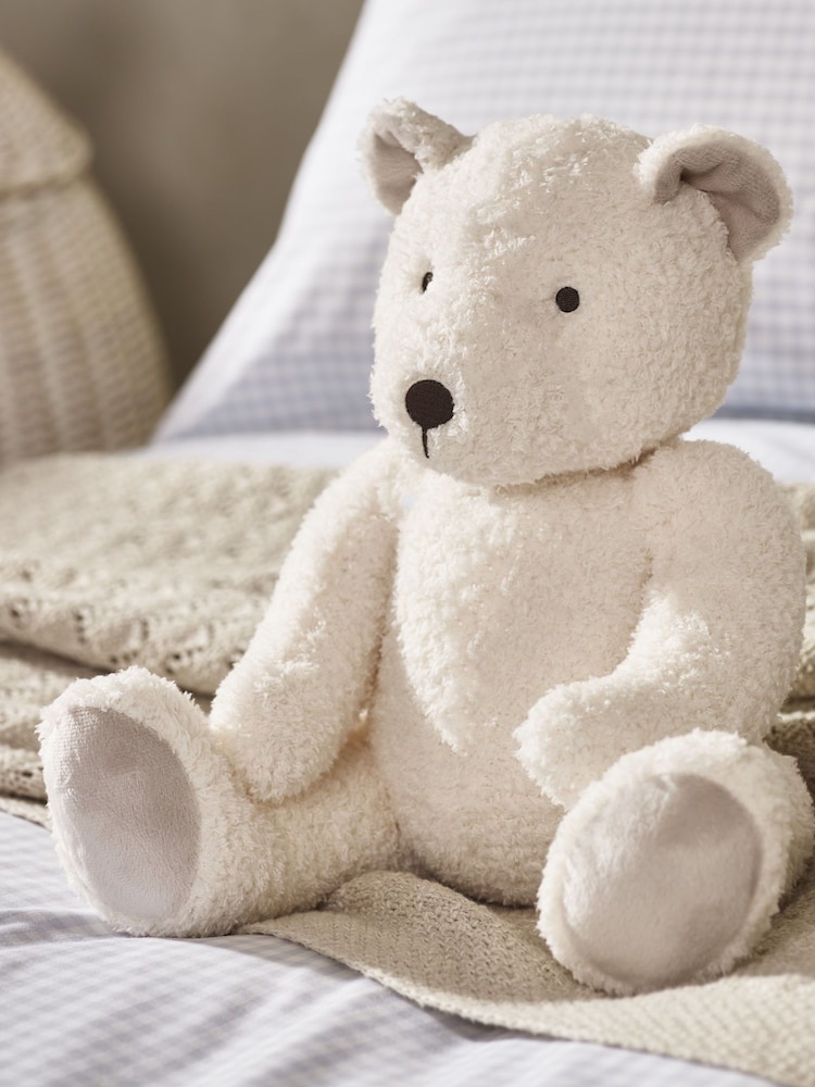 The White Company Borg Fleece White Bertie Bear - Image 1 of 2
