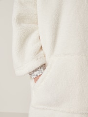 The White Company Snuggle White Sweat-shirt à capuche - Image 4 of 6