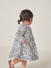 The White Company Organic Cotton Petunia Floral Cord White Dress - Image 2 of 6