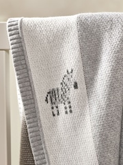 رمادي - بطانية من القطن العضوي للبيبي Safari من The White Company - صورة 2 من 2