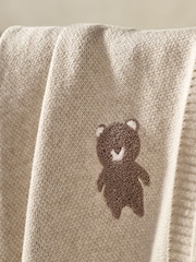 The White Company Natural Organic Cotton Teddy Bear Blanket - Image 2 of 2