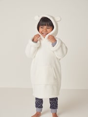 The White Company Snuggle Bela kapuca z ušesi - Slika 1 iz 6