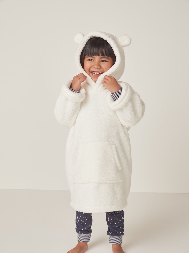 The White Company Snuggle Bela kapuca z ušesi - Slika 1 iz 6