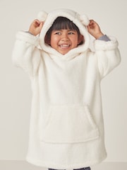 The White Company Snuggle Bela kapuca z ušesi - Slika 2 iz 6