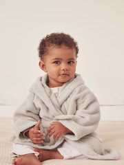 The White Company Natural Cotton Lion Hooded Robe - صورة 1 من 5