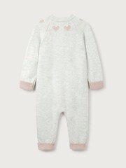 The White Company Baby Natural Organic Cotton Wool Heart Knitted Romper - Image 6 of 6