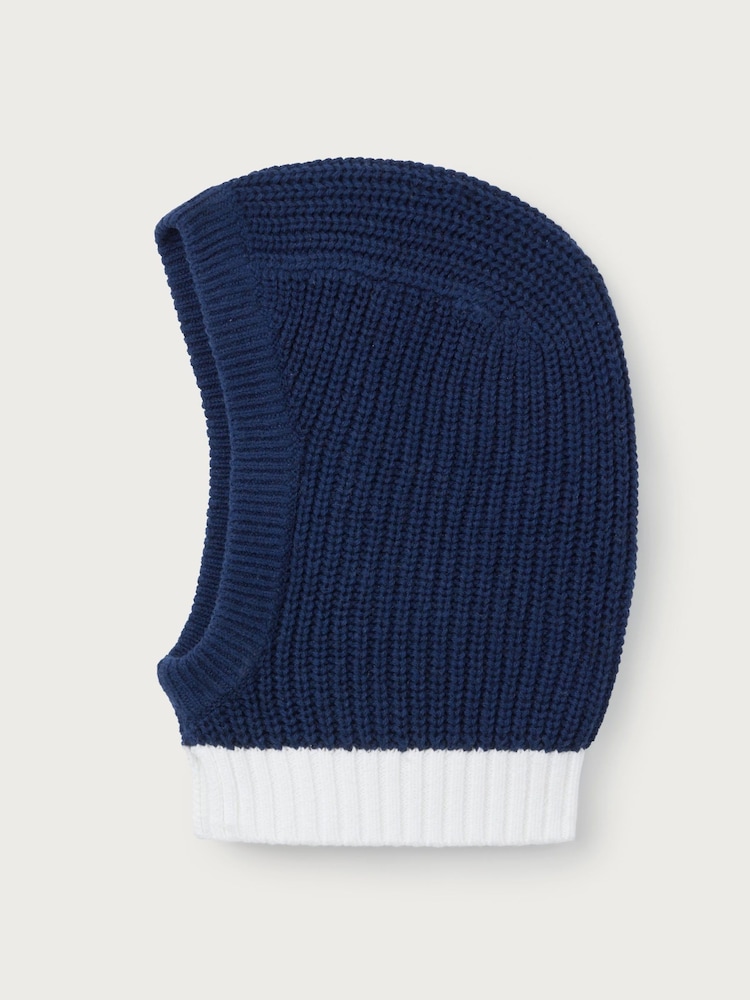The White Company Blue Organic Cotton Balaclava Hat - Image 1 of 1