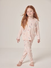 وردي - بيجامة بطبعة رجل الثلج للأطفال من The White Company - صورة 1 من 7