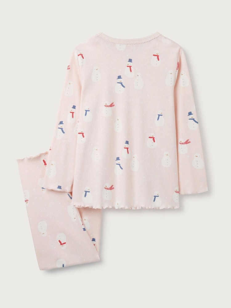 The White Company Pinke Pyjamas mit Schneemann-Print - Bild 7 von 7 The White Company Pinke Pyjamas mit Schneemann-Print - Bild 7 von 7