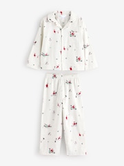 The White Company Бежевый пижама из органического хлопка Санта принт Классик - Image 6 of 6