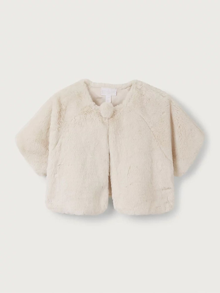 The White Company Faux Fur White Bolero - Image 1 of 1 The White Company Faux Fur White Bolero - Image 1 of 1