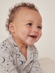 The White Company Natural Organic Cotton Moon And Star Sleepsuit - Image 3 of 5