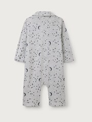 The White Company Natural Organic Cotton Moon And Star Sleepsuit - Image 5 of 5