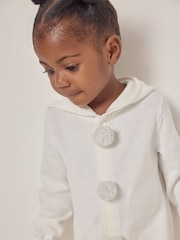 The White Company 100% Organic Cotton Snowman Knitted White Romper - Image 4 of 6