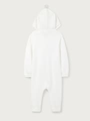 The White Company 100% Organic Cotton Snowman Knitted White Romper - Image 6 of 6