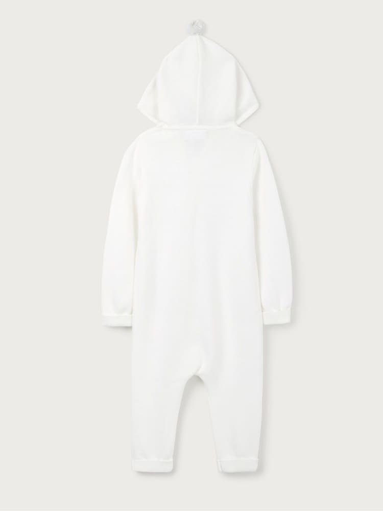 The White Company 100% Organic Cotton Snowman Knitted White Romper - Image 6 of 6