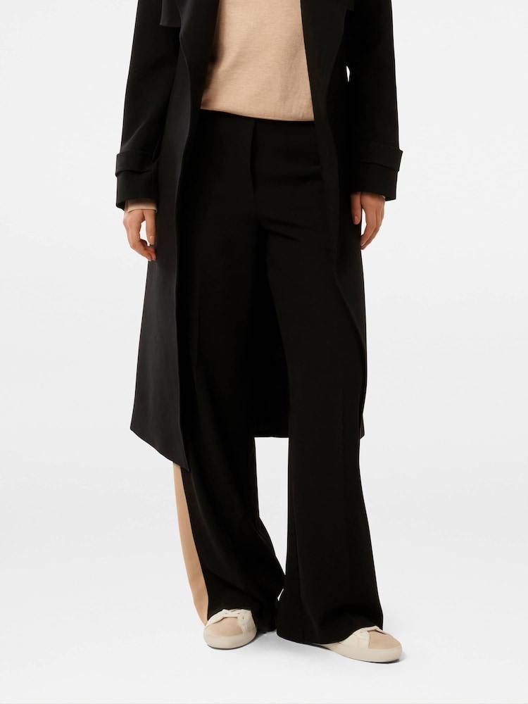 Forever New Black Dara Stripe Wide Leg Joggers - Image 1 of 5