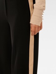 Forever New Black Dara Stripe Wide Leg Joggers - Image 3 of 5