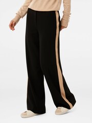 Forever New Black Dara Stripe Wide Leg Joggers - Image 4 of 5