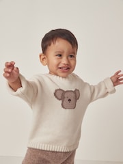 The White Company Natural Organic Cotton Little Monkey Jumper - Image 2 of 6
