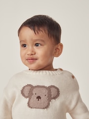 The White Company Natural Organic Cotton Little Monkey Jumper - Image 3 of 6