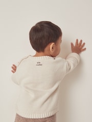 The White Company Natural Organic Cotton Little Monkey Jumper - Image 4 of 6