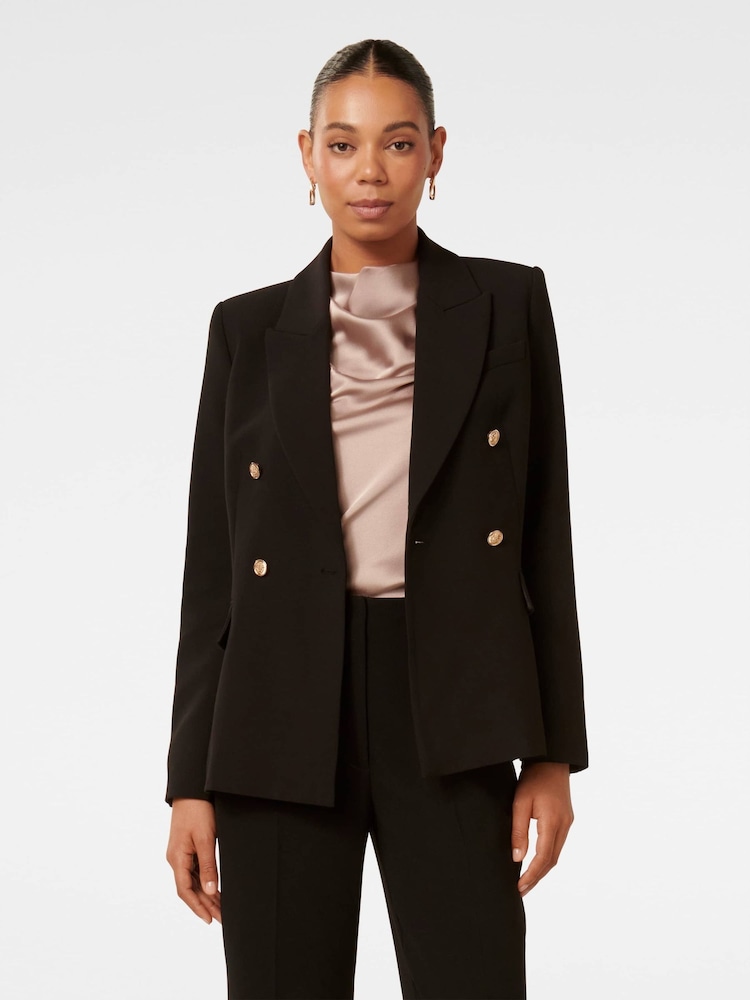 Forever New Black Celina Double Breasted Blazer - Image 1 of 5