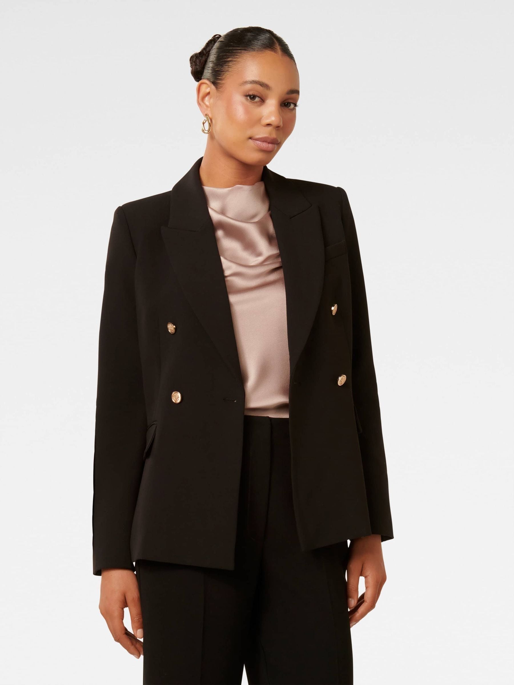 Buy Forever New Black Celina Double Breasted Blazer from Next Luxembourg
