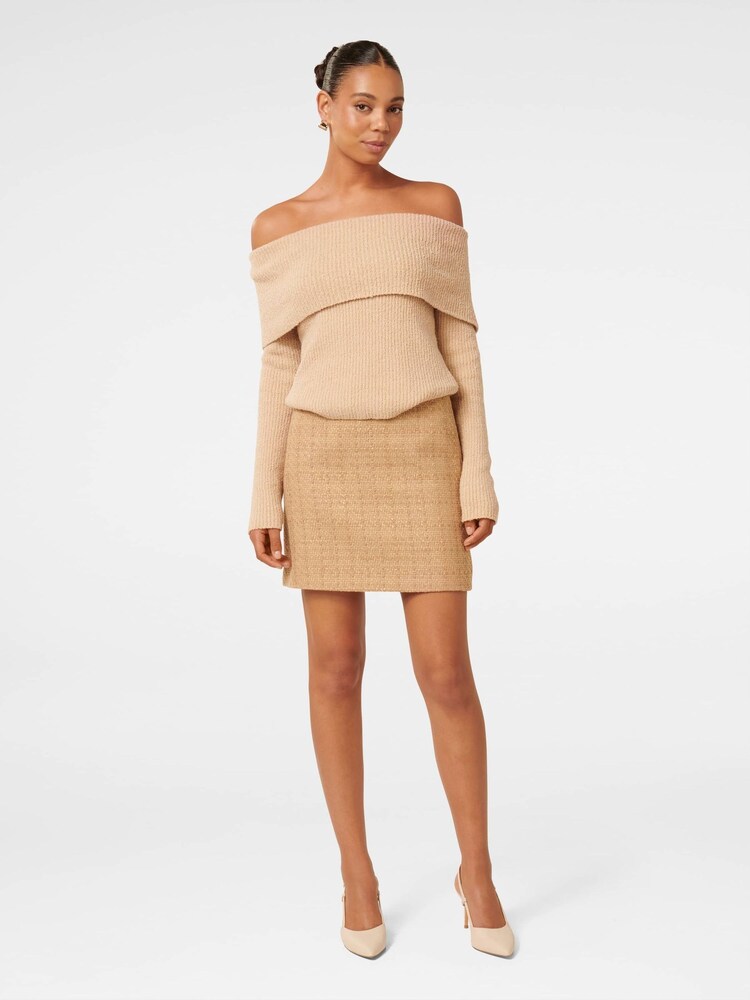Forever New Cream Tonia Boucle Mini Skirt - Image 5 of 5