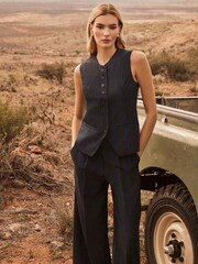 Forever New Blue Renee Waistcoat - Image 1 of 5